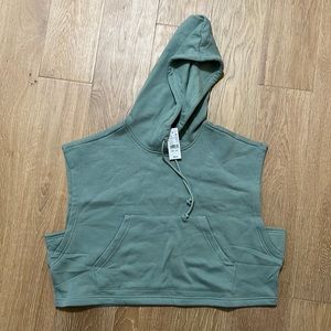 PacSun Green Cropped Hoodie, Size Small, NWT